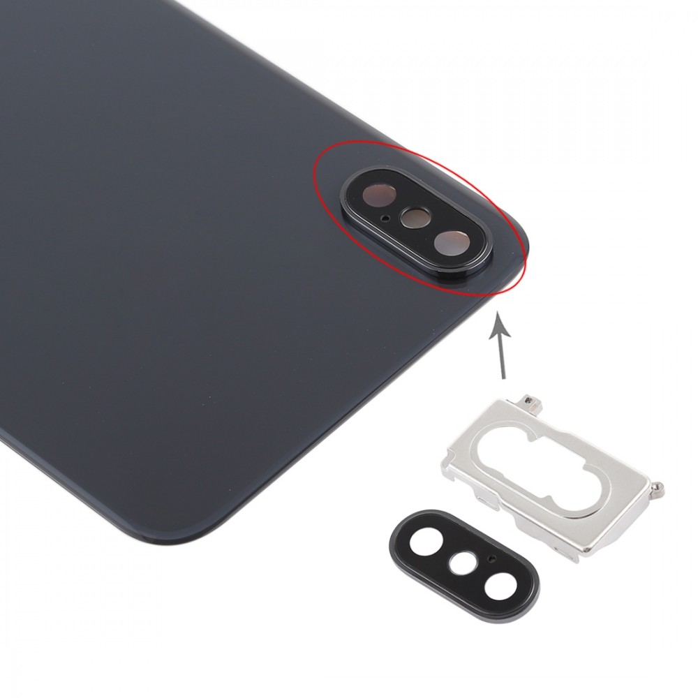 Battery Back Cover with Back Camera Bezel & Lens & Adhesive  for iPhone XS(Black) iPhone Replacement Parts Apple iPhone XS